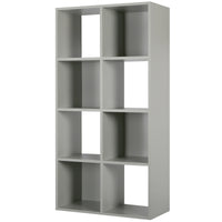 Thumbnail for Grey 8 Cube Open Book Shelf Storage Unit