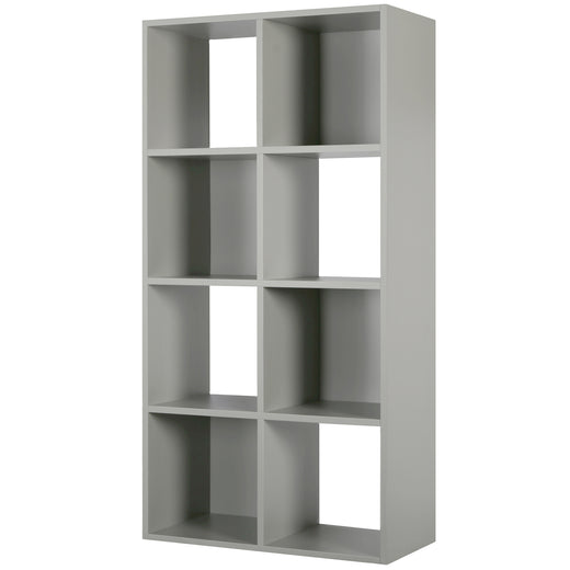 Grey 8 Cube Open Book Shelf Storage Unit