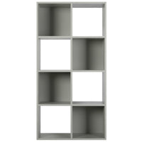 Thumbnail for Grey 8 Cube Open Book Shelf Storage Unit