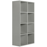 Thumbnail for Grey 8 Cube Open Book Shelf Storage Unit