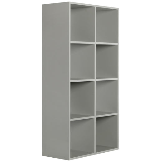 Grey 8 Cube Open Book Shelf Storage Unit