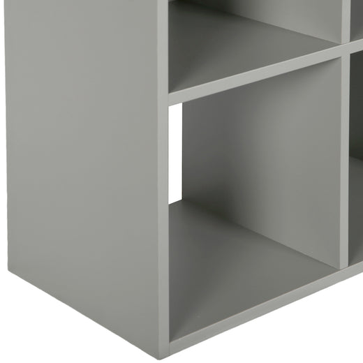 Grey 8 Cube Open Book Shelf Storage Unit