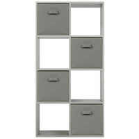 Thumbnail for Grey 8 Cube Open Book Shelf Storage Unit