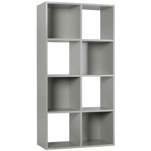 Grey 8 Cube Open Book Shelf Storage Unit