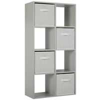 Thumbnail for Grey 8 Cube Open Book Shelf Storage Unit
