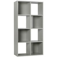 Thumbnail for Grey 8 Cube Open Book Shelf Storage Unit