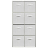 Thumbnail for Grey 8 Cube Open Book Shelf Storage Unit