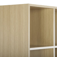 Thumbnail for Oak 8 Cube Open Book Shelf Storage Unit