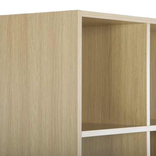 Oak 8 Cube Open Book Shelf Storage Unit