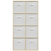 Thumbnail for Oak 8 Cube Open Book Shelf Storage Unit