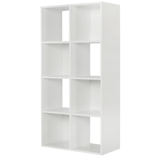 White 8 Cube Open Book Shelf Storage Unit