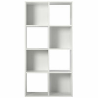 Thumbnail for White 8 Cube Open Book Shelf Storage Unit