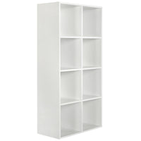 Thumbnail for White 8 Cube Open Book Shelf Storage Unit