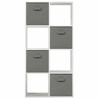 Thumbnail for White 8 Cube Open Book Shelf Storage Unit