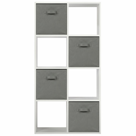 White 8 Cube Open Book Shelf Storage Unit
