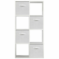 Thumbnail for White 8 Cube Open Book Shelf Storage Unit
