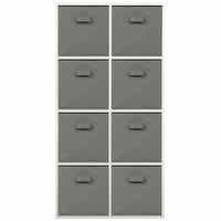 Thumbnail for White 8 Cube Open Book Shelf Storage Unit