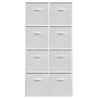 Thumbnail for White 8 Cube Open Book Shelf Storage Unit