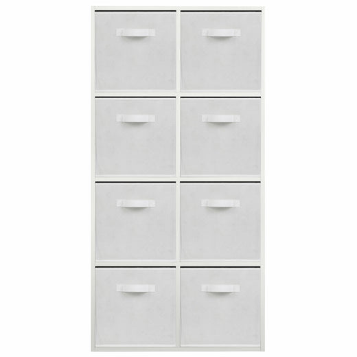 White 8 Cube Open Book Shelf Storage Unit
