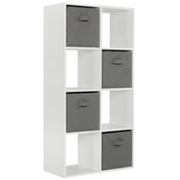 Thumbnail for White 8 Cube Open Book Shelf Storage Unit