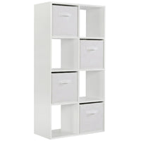 Thumbnail for White 8 Cube Open Book Shelf Storage Unit
