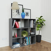 Thumbnail for Grey 9 Cube Open Book Shelf Storage