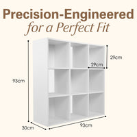 Thumbnail for White 9 Cube Open Book Shelf Storage