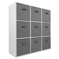 Thumbnail for White 9 Cube Open Book Shelf Storage