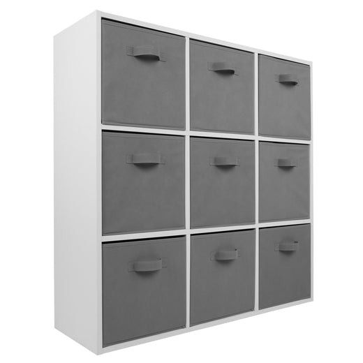 White 9 Cube Open Book Shelf Storage
