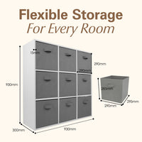 Thumbnail for White 9 Cube Open Book Shelf Storage