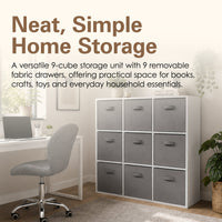Thumbnail for White 9 Cube Open Book Shelf Storage
