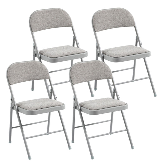 Padded Folding Chair with Grey Frame
