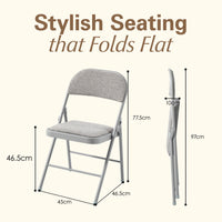 Thumbnail for Padded Folding Chair with Grey Frame