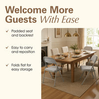 Thumbnail for Padded Folding Chair with Grey Frame