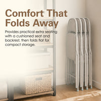 Thumbnail for Padded Folding Chair with Grey Frame