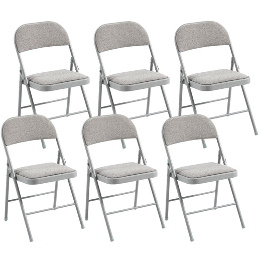Padded Folding Chair with Grey Frame