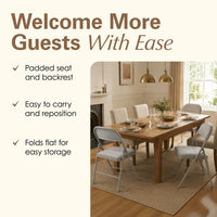 Thumbnail for Padded Folding Chair with Grey Frame