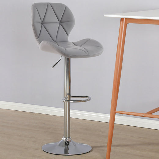 Diamond Adjustable Swivel Bar Stool with Backrest