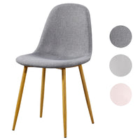 Thumbnail for 2 x Modern Dining Chairs with Oak Effect Legs