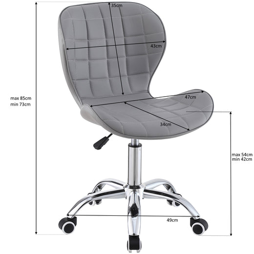 Swivel Office Chair with Chrome Base Wheels and Adjustable Height