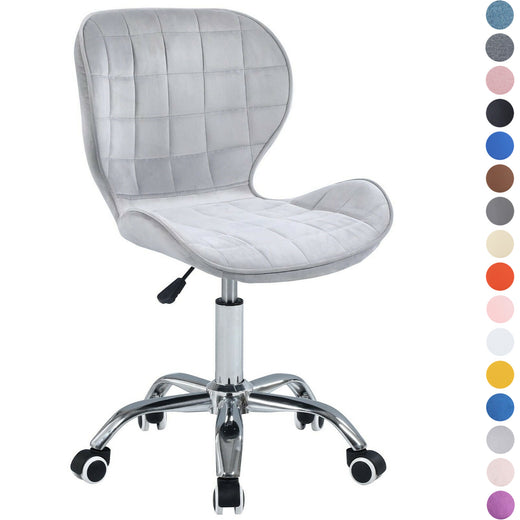 Swivel Office Chair with Chrome Base Wheels and Adjustable Height