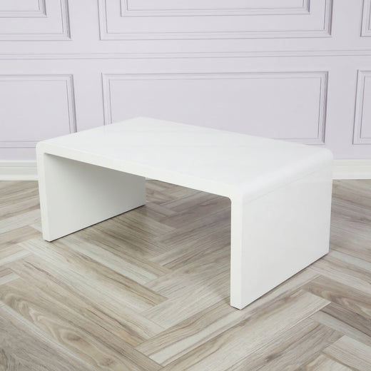 White High Gloss Rectangular Coffee Table