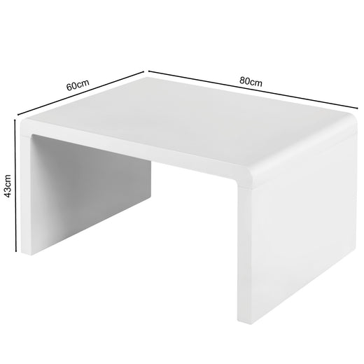 White High Gloss Rectangular Coffee Table