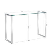 Thumbnail for Clear Glass Tables with Mirrored Finish Chrome Legs