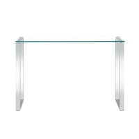 Thumbnail for Clear Glass Tables with Mirrored Finish Chrome Legs