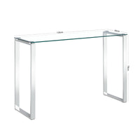 Thumbnail for Clear Glass Tables with Mirrored Finish Chrome Legs