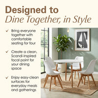 Thumbnail for Circular Dinner Table Set with 4 Dining Chairs