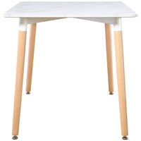 Thumbnail for 120cm Rectangular Dining Table With Solid Beech Wood Legs