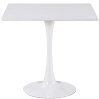Thumbnail for Square Dining Table White Ceramic Tabletop Solid Metal Base
