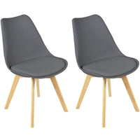 Thumbnail for Two black PU leather chairs on a white background